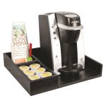 Leatherette Deluxe Coffee Tray, Black